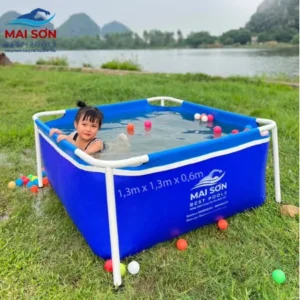 Bể Bơi Lắp Ghép Gia Đình KT 1.3x1.3x0.6m 7 Bể Bơi Lắp Ghép Gia Đình KT 1.3x1.3x0.6m