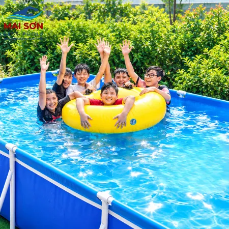 Bể Bơi Mini Lắp Ghép Tại Nhà KT dài 4.9x2.2x0.8 Bể Bơi Mini Lắp Ghép Tại Nhà KT dài 4.9x2.2x0.8