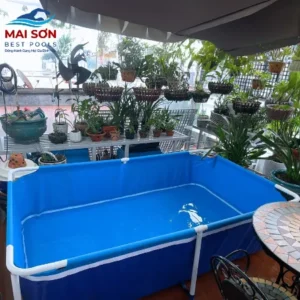 bể bơi lắp ghép gia đình kt 2.2x1.3x0.6m