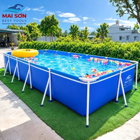 Bể Bơi Mini Lắp Ghép Tại Nhà KT dài 4.9x2.2x0.8 Bể Bơi Mini Lắp Ghép Tại Nhà KT dài 4.9x2.2x0.8