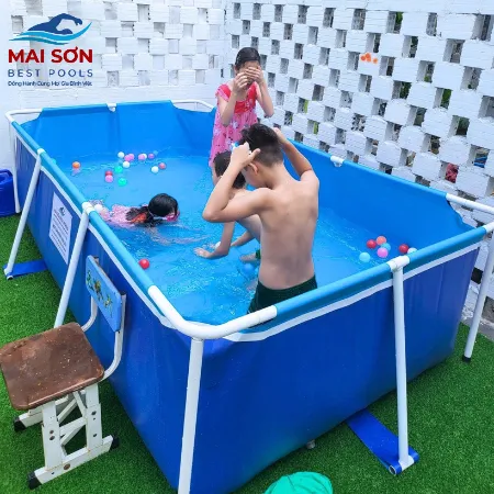 Bể Bơi Lắp Ghép Gia Đình KT 2.8x1.6x0.8m 3 Bể Bơi Lắp Ghép Gia Đình KT 2.8x1.6x0.8m