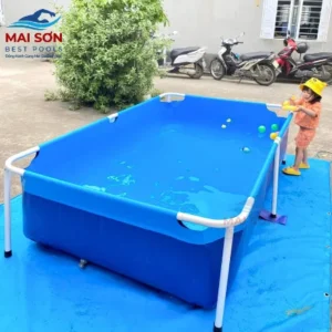 bể bơi lắp ghép gia đình kt 2.2x1.3x0.6m