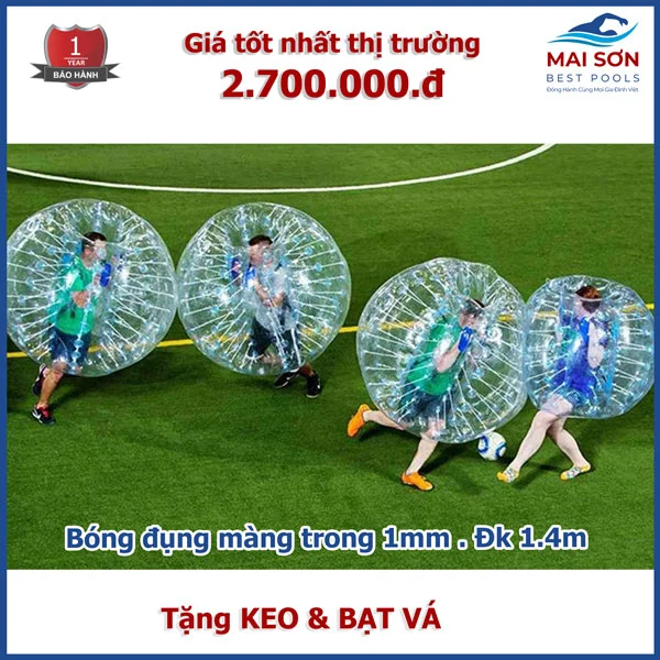 Đồ chơi bơm hơi - Bóng đụng màng trong 1mm. ĐK 1.4m