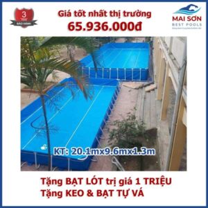Bể Bơi Trường Học Cỡ Lớn KT dài 20.1x9.6x1.3