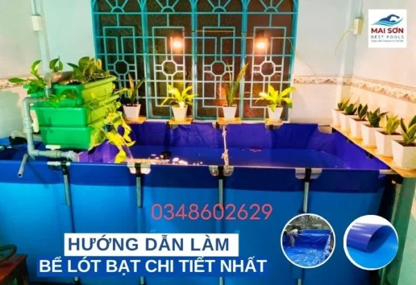 hướng dẫn làm bể lót bạt