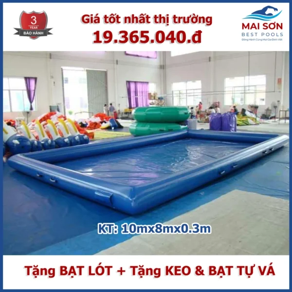 Bể phao bơi cao cấp cỡ lớn KT 10x8x0.3