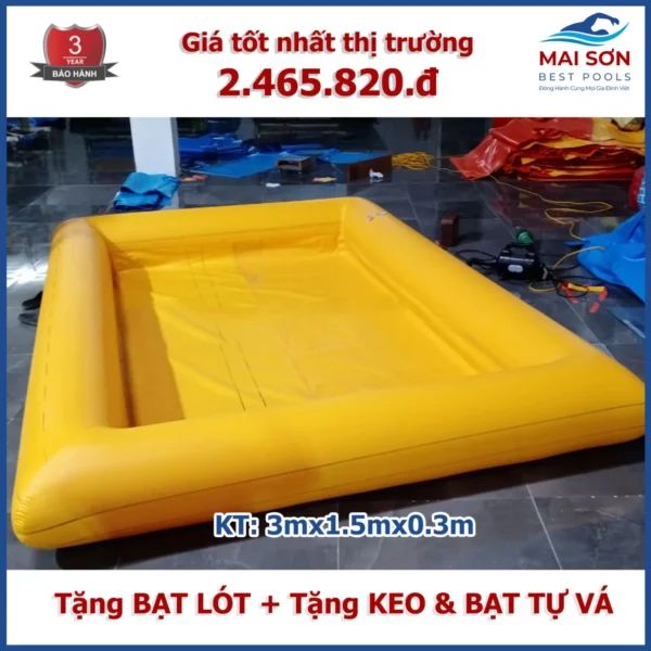 Bể phao bơi cao cấp KT 3.0x1.5x0.3