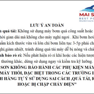 chu y an toan khi dung may bom