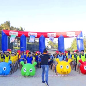 Đồ chơi bơm hơi - Con sâu dài 3m Đường Kính ống 0.3m 7 sau hoi 0 3