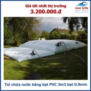 Túi chứa nước di động bằng bạt PVC 3m3 bạt 0.9mm