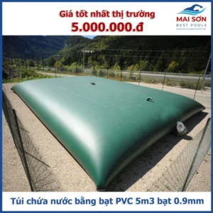 Túi chứa nước di động bằng bạt PVC 5m3 bạt 0.9mm