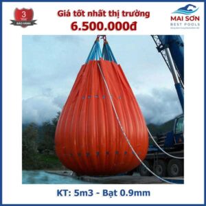 Túi thử tải bằng bạt PVC cao cấp 5m3 bạt 0.9