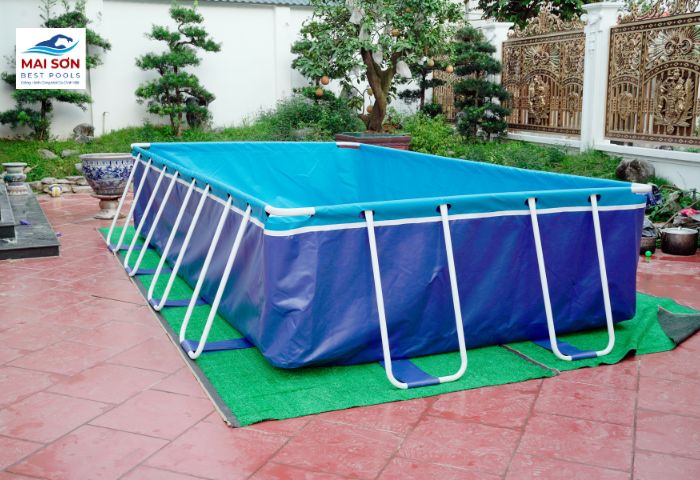 Mô hình bể bơi khung kim loại với nhiều ưu điểm nổi bật