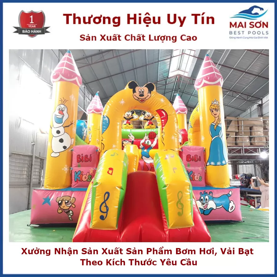 Báo Giá Nhà hơi Khổng lồ - Nhà hơi Lâu đài trẻ em 8 Nhà hơi lâu đài chuột Mickey Trượt cho trẻ em