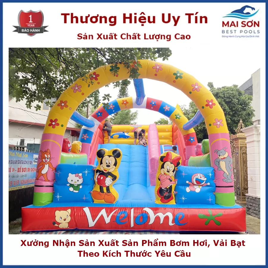 Báo Giá Nhà hơi Khổng lồ - Nhà hơi Lâu đài trẻ em 7 Thiết kế Nhà hơi Vòm Mickey - Mẫu nhà hơi trẻ em Mickey và Doraemon