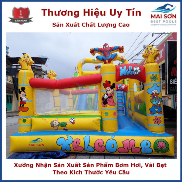 Nhà Hơi Người Nhện Giăng Lưới Mai Sơn, Lâu Đài Bơm Hơi, Nhà Hơi, Nhà Phao – nhắn sản xuất theo yêu cầu