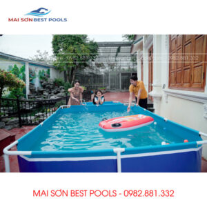 Bể Bơi Khung Bạt Lắp Ghép chuẩn kích thước thiết kế theo Yêu Cầu.