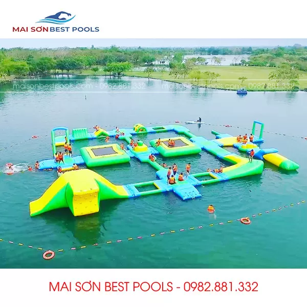 Báo Giá Nhà hơi Khổng lồ - Nhà hơi Lâu đài trẻ em 3 Nhà hơi liên hoàn - Nhà phao trượt nước - Đồ chơi sự kiện teambuilding