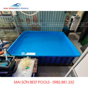 Bể Bạt Không Khung Nuôi Cá Giống, Cá Koi Mai Sơn.