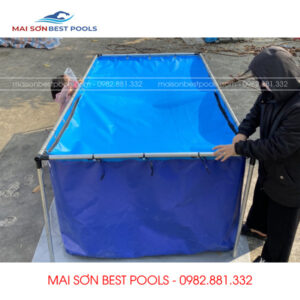Bể Bạt Nuôi Cá Giống có Khóa Kéo