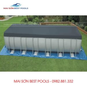 Bể Bơi Gia đình có bạt che chất lượng cao.