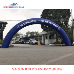 Mẫu Cổng hơi dành cho sự kiện khai trương mầu xanh dương đẹp.