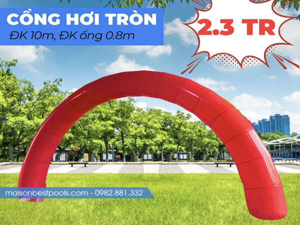 Mẫu Cổng hơi tròn 12m