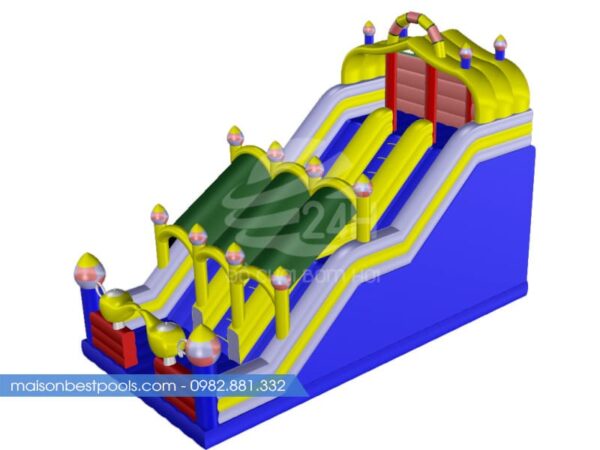Mẫu Nhà hơi - nhà phao lâu đài trẻ em - nhà hơi trượt nước.