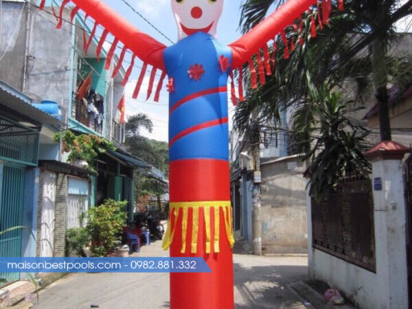 Rối hơi sự kiện chào mừng, vẫy tay.