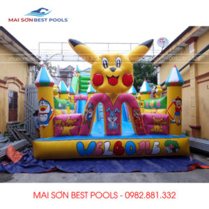 Mẫu Nhà hơi lâu đài Chú Mèo Mai Sơn Best Pools