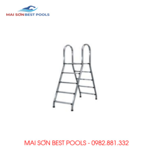 thang inox cho bể bơi trường học lắp ghép