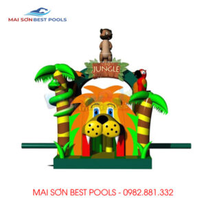 Báo giá Nhà hơi lâu đài trẻ em - Mẫu nhà hơi Rừng Rậm Jungle