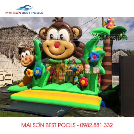 Báo giá Nhà hơi lâu đài Chú Khỉ - Nhà hơi trẻ em Mai Sơn Best Pools.