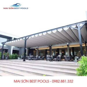 Mái xếp di động quán cafe ở Ninh Bình.