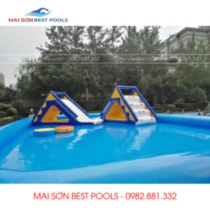 Phao bơi - Cầu trượt bơm hơi dưới nước - Bể Bơi Di động