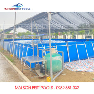 Mẫu bể bơi trường học lắp ghép thông minh bằng bạt pvc
