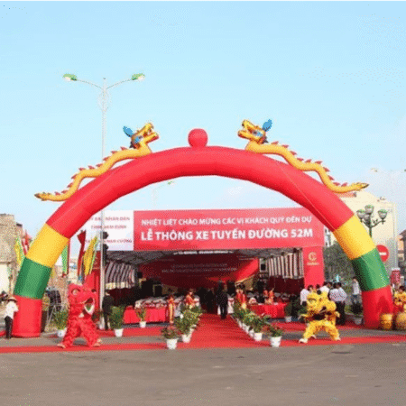 Cổng hơi sự kiện phối màu đa dạng kích thước