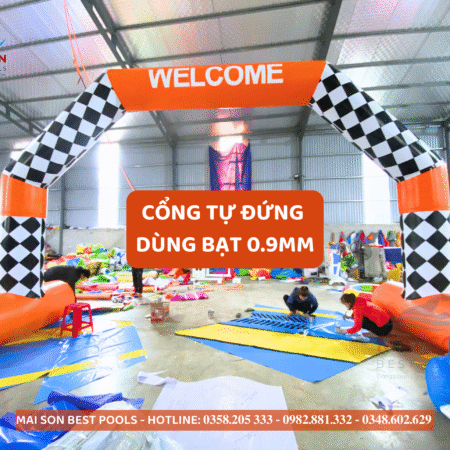 Cổng hơi sự kiện kích thước 4x7m