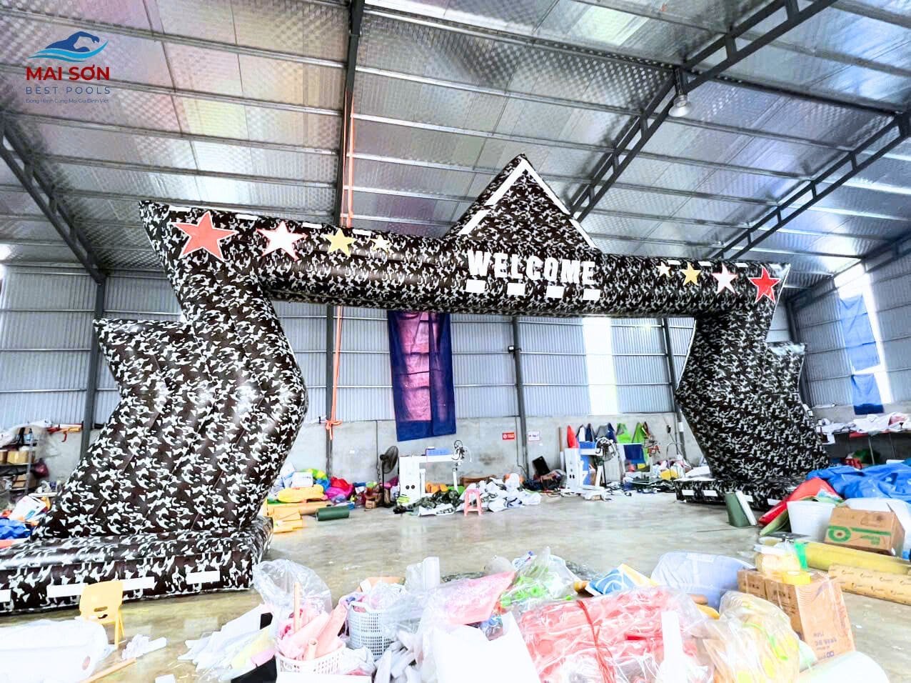 Cổng hơi sự kiện màu rằn ri kích thước 6,8 x 12m 2 cong-hoi-su-kien-mau-ran-ri (1)