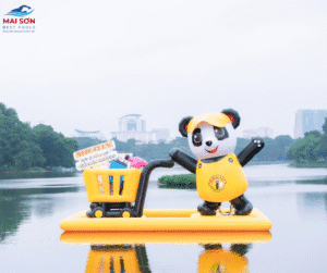 Linh Vật Gấu Trúc Bơm Hơi Khổng Lồ – Công trình kỷ lục Việt Nam do Mai Sơn sản xuất