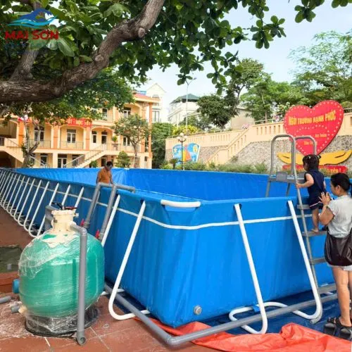 Bể bơi lắp ghép trường học