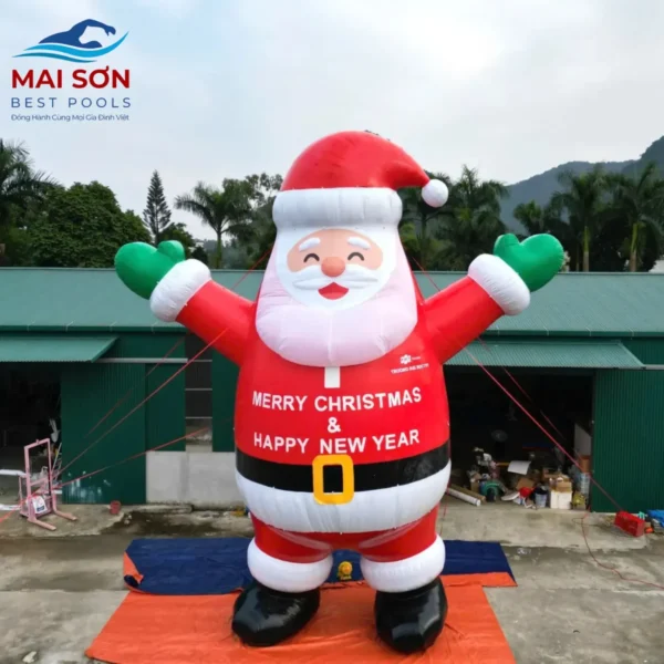 Mascot Ông Già Noel Bơm Hơi Khổng Lồ
