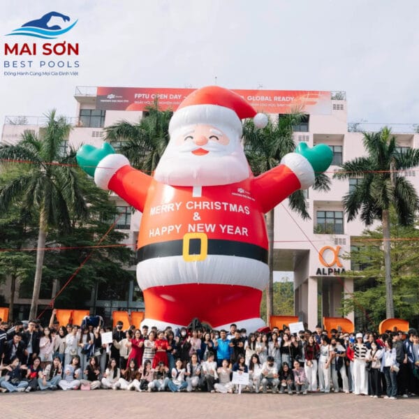 Mascot Ông Già Noel Bơm Hơi Khổng Lồ