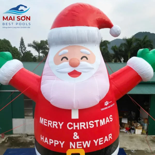 Mascot Ông Già Noel Bơm Hơi Khổng Lồ