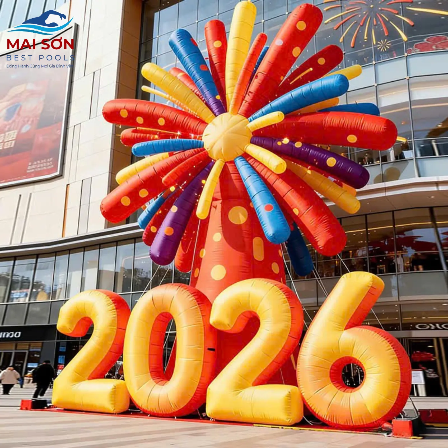 Mascot Bơm Hơi Tết Bính Ngọ 2026