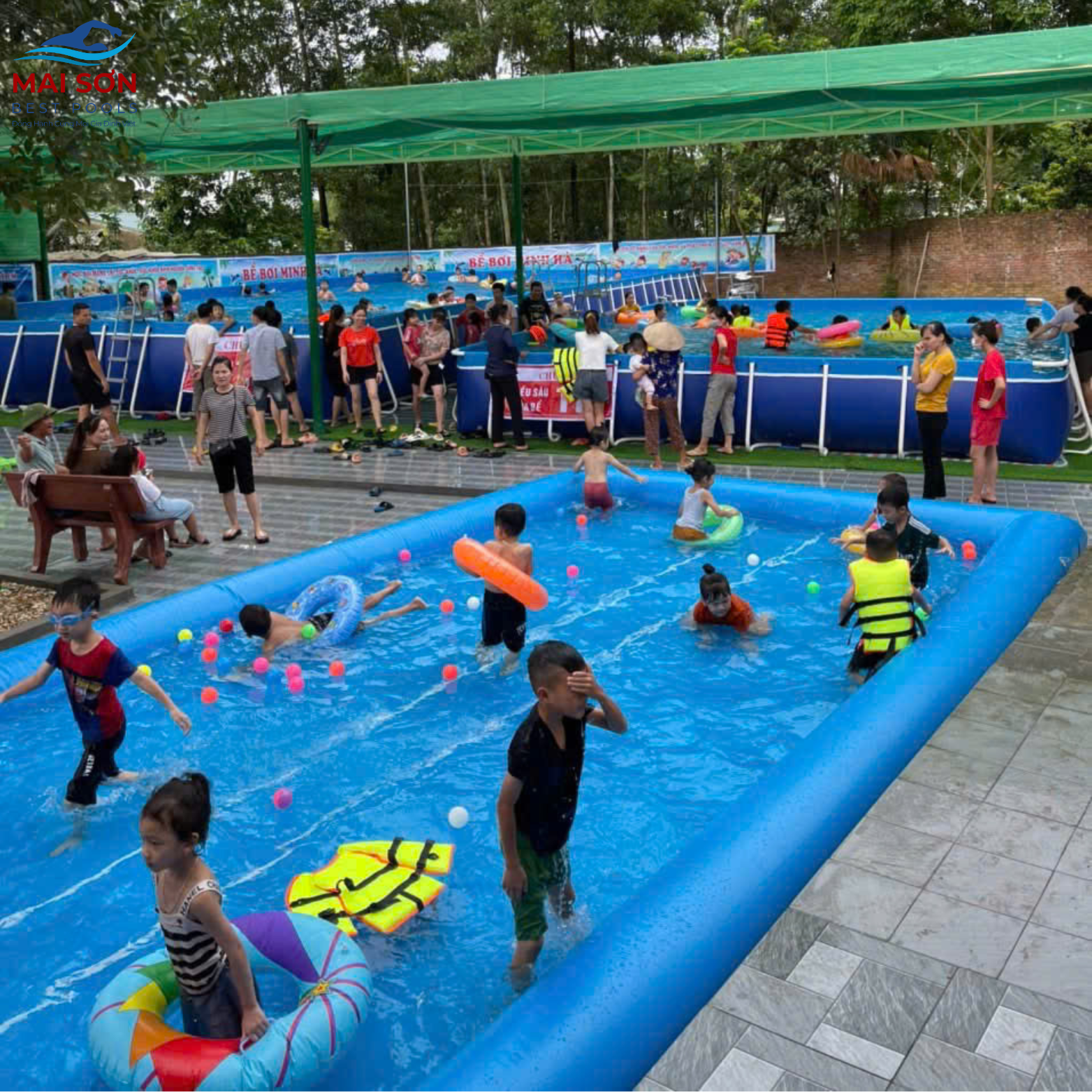 Bể bơi lắp ghép kinh doanh bằng bạt PVC thương hiệu Mai Sơn Best Pools