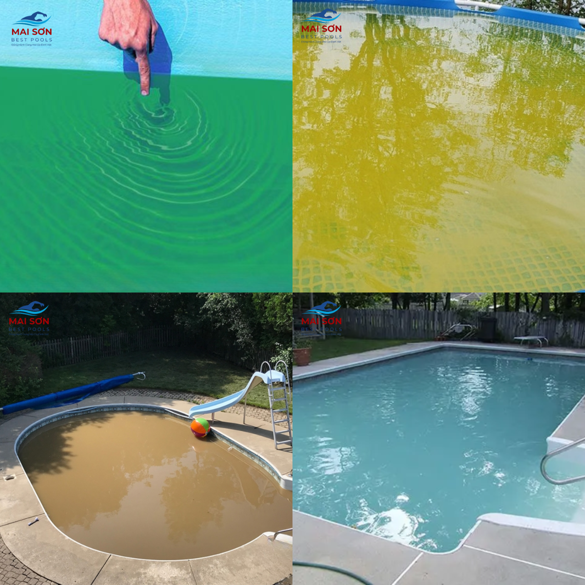 Nước bẻ bơi bị đổi màu