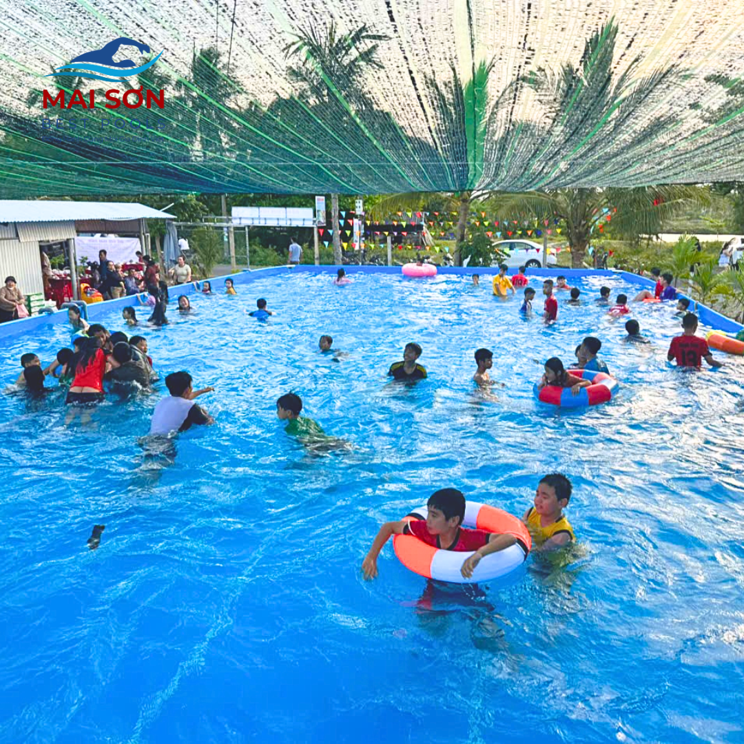 mô hình kinh doanh bằng bể bơi lắp ghép di động