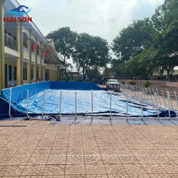 Lắp đặt bể bơi lắp ghép cho trường học tại Bắc Ninh