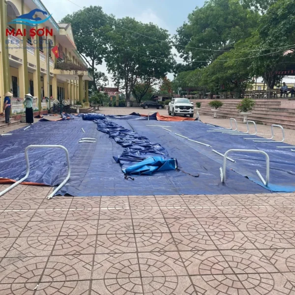 Lắp đặt bể bơi lắp ghép cho trường học tại Bắc Ninh